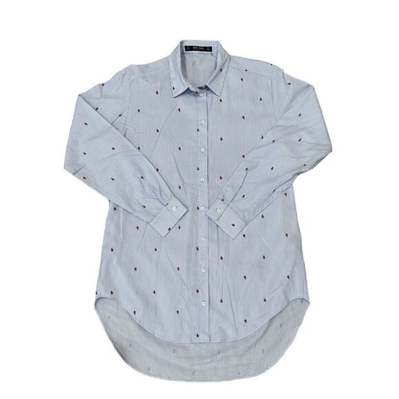 Zara Lady Bug Button Up - Oversized Fit - Picture 2 of 5